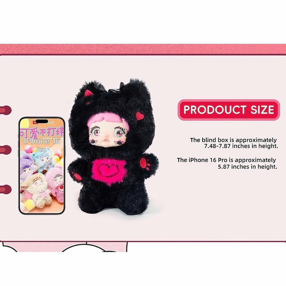 Nommi “MIMI” Loveliness Never Ends Series Blind Box Raspberry Cat Pink Black 🩷 - Picture 4 of 11